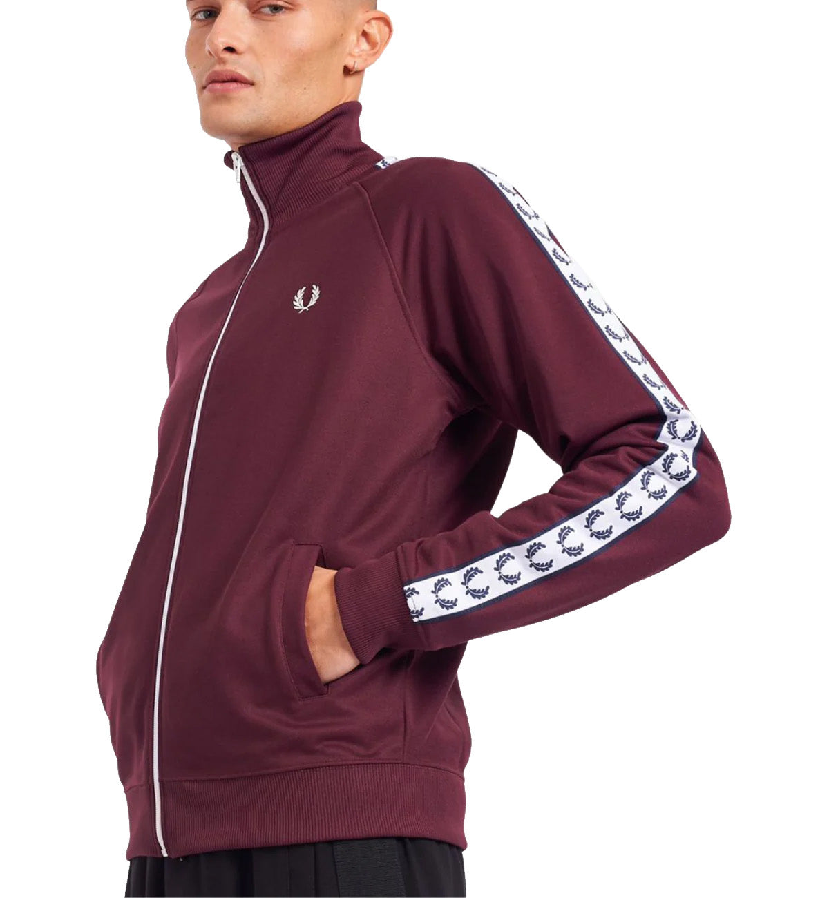 Fred Perry Track Taped Jacket (Maroon)