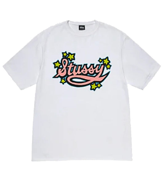 Stussy Star Script Tee (White)