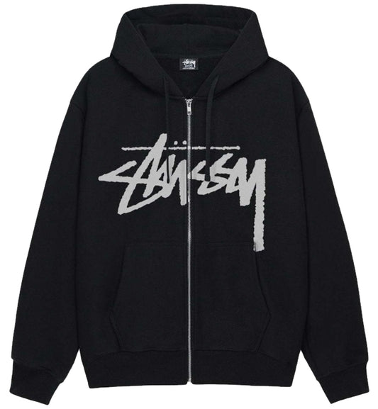 Stussy Stock Zip Hoodie (Black)