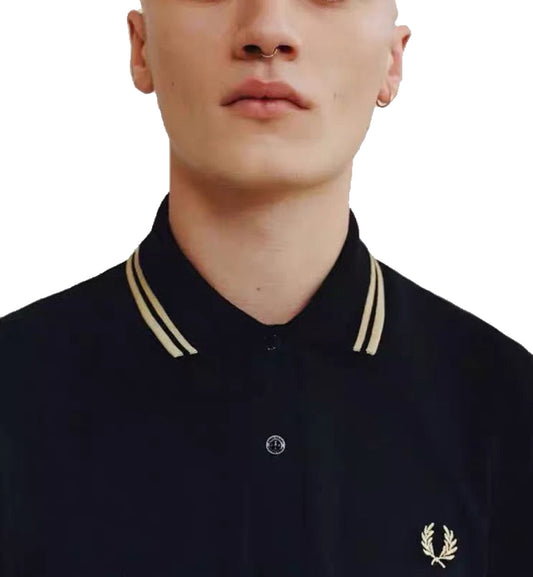 Fred Perry Cream Line Collar Polo Shirt