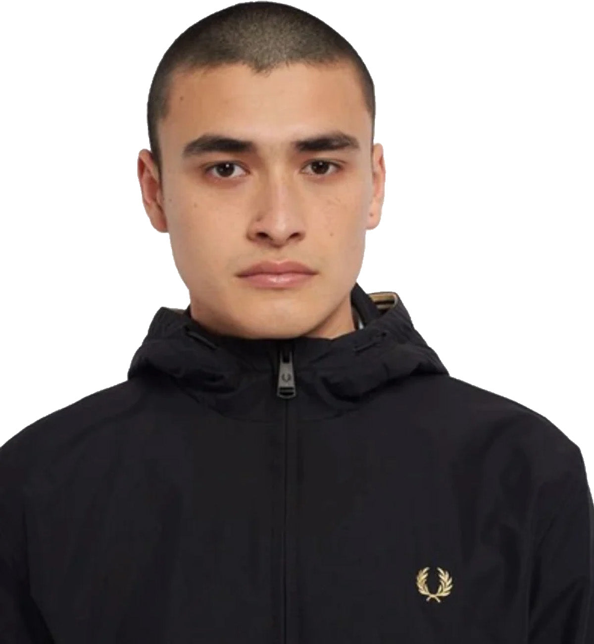 Fred Perry Padded Hooded Sports Black Jacket