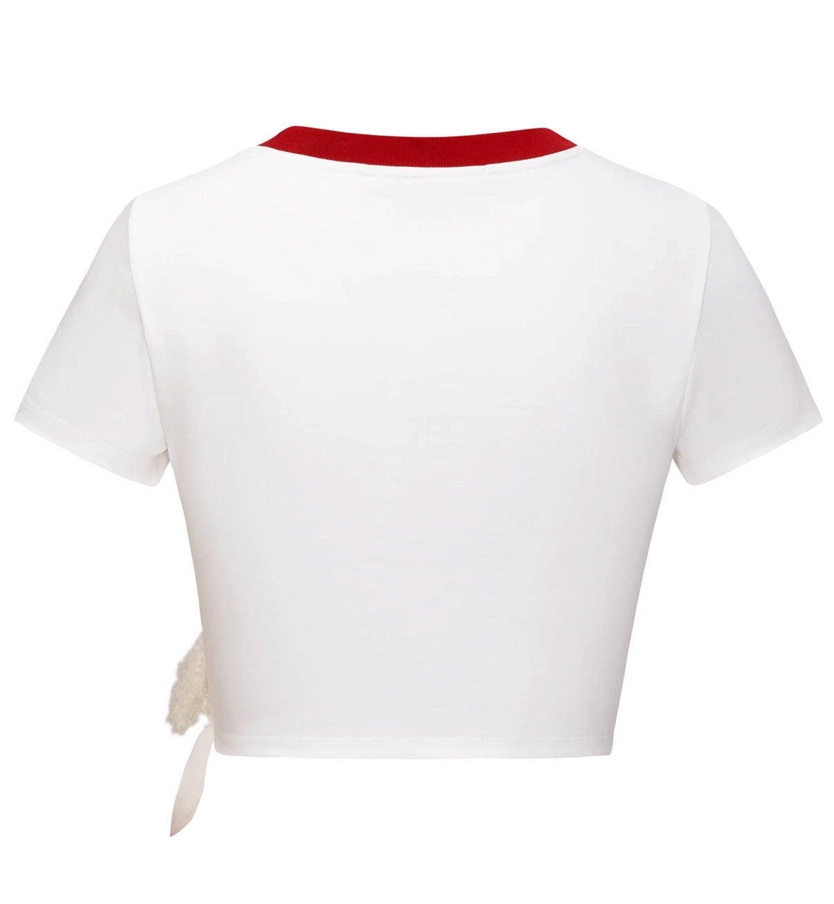 13DE MARZO Knot Cropped Top (White)