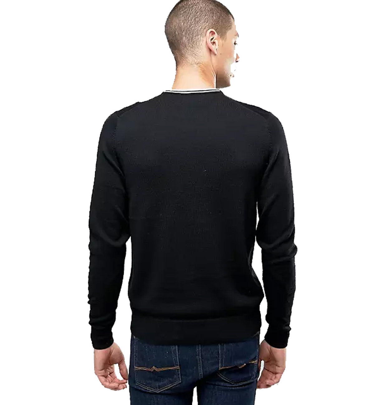 Fred Perry Small Logo Sweatshirt (Black)