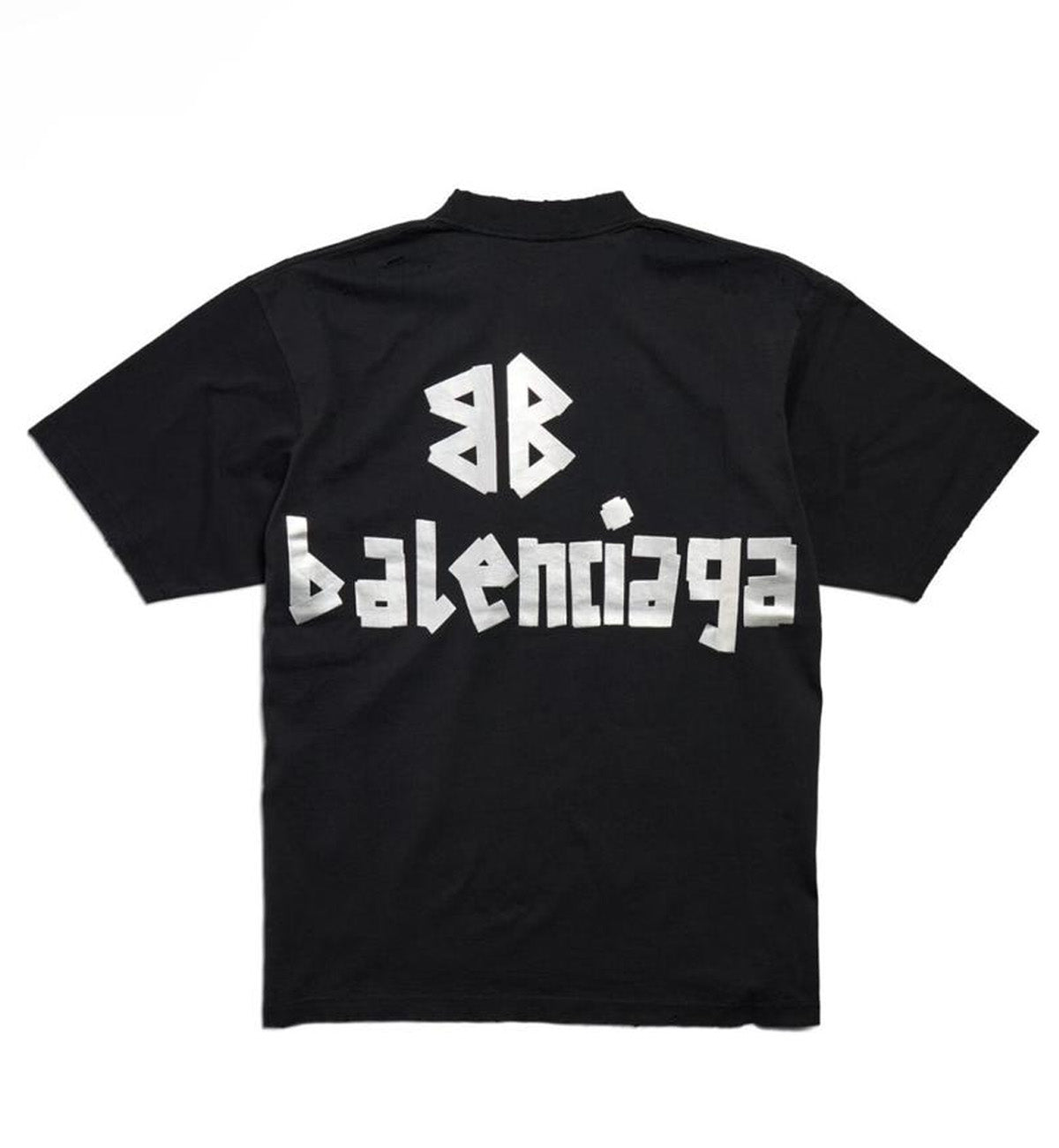 Balenciaga White Tape T-Shirt (Black)