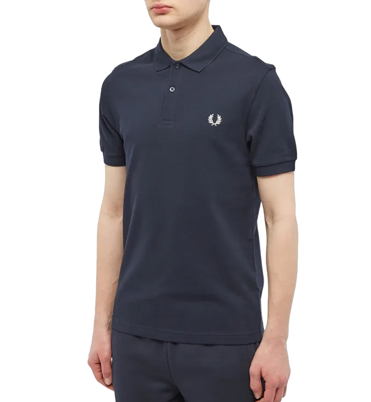 Fred Perry Textured Knit Polo T-shirt - Dark Blue