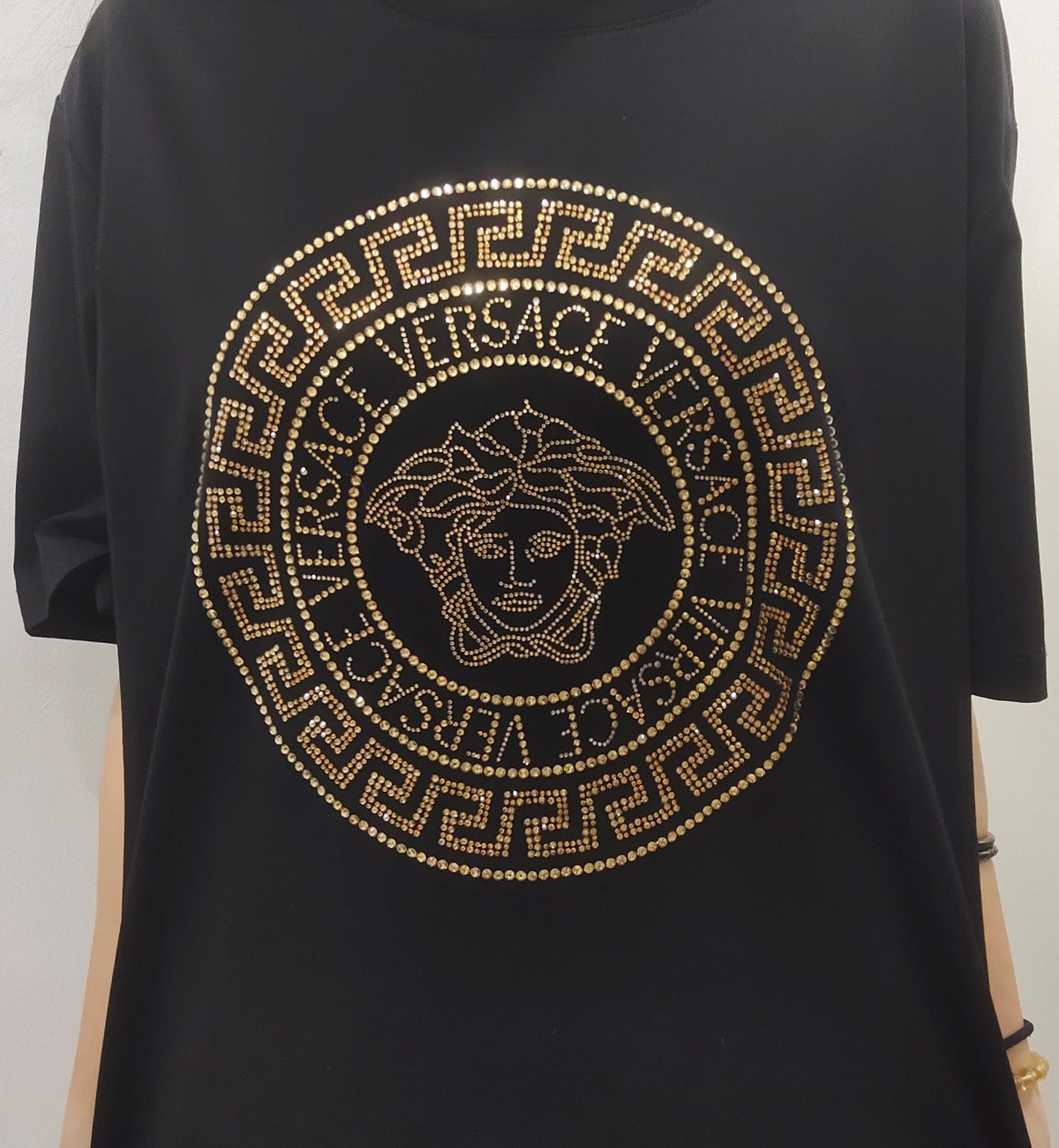 Versace Small Golden Medusa Tee (Black)