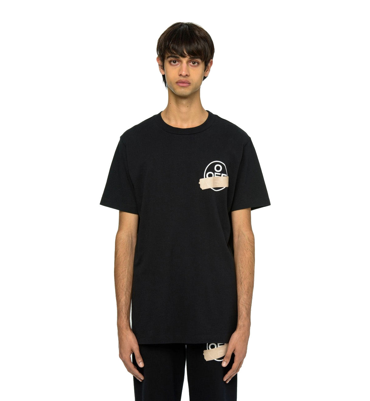 Off-White Cream Tape Arrow T-Shirt (Black)