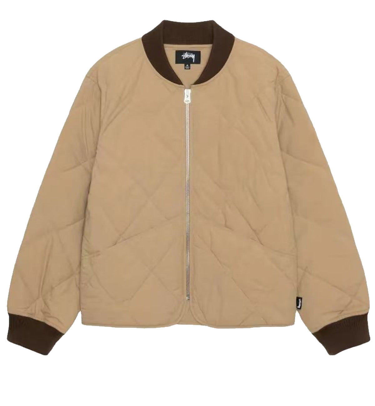 Stussy 8 Ball Quilted Liner Jacket (Beige)