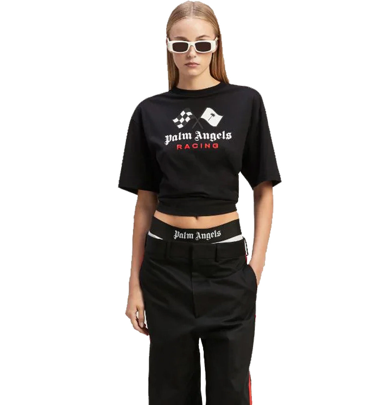 Palm Angels Black 2023 Racing T-Shirt