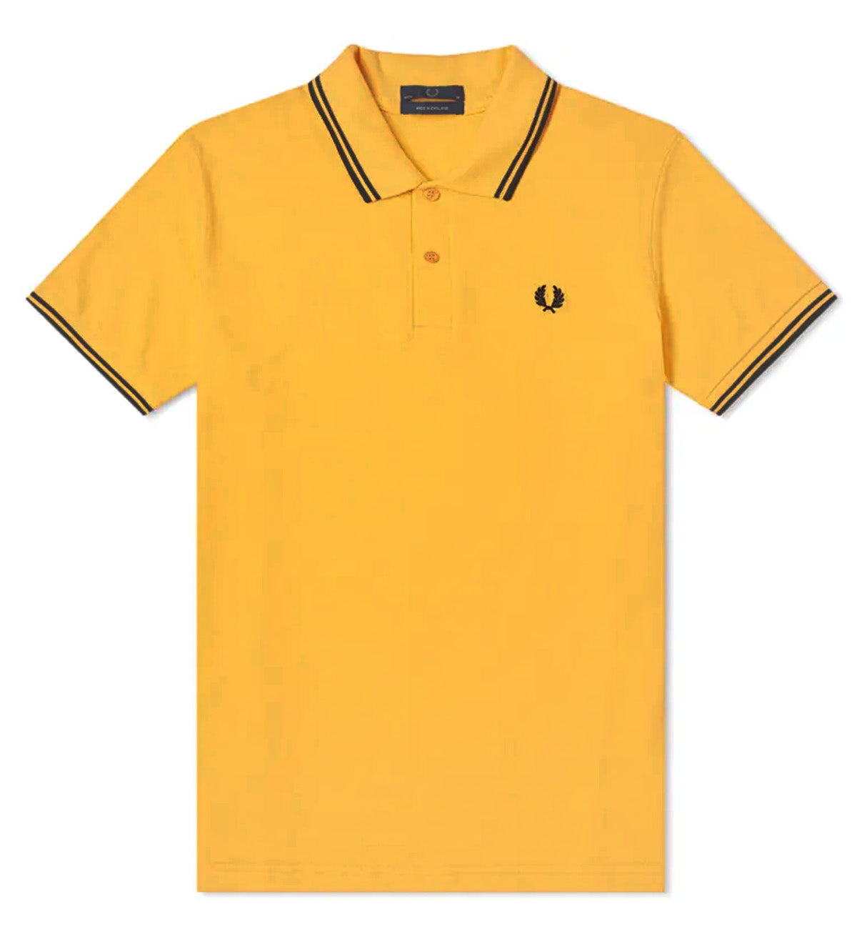 Fred Perry Black Double Stripe Polo Gold Shirt