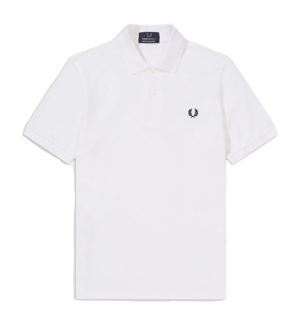 Fred Perry Textured Knit Polo T-shirt - White