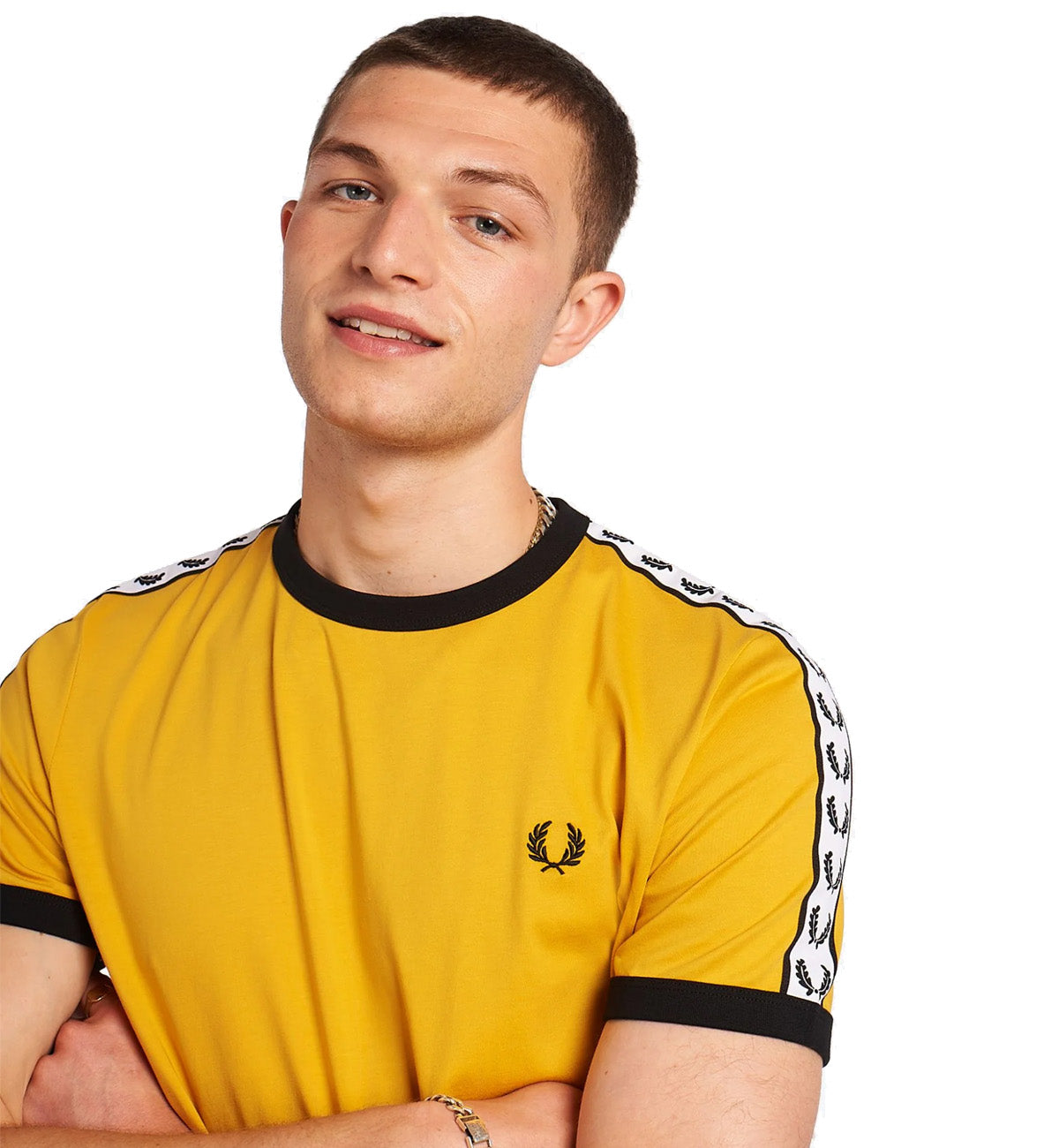 Fred Perry Taped Ringer Tee (Gold)