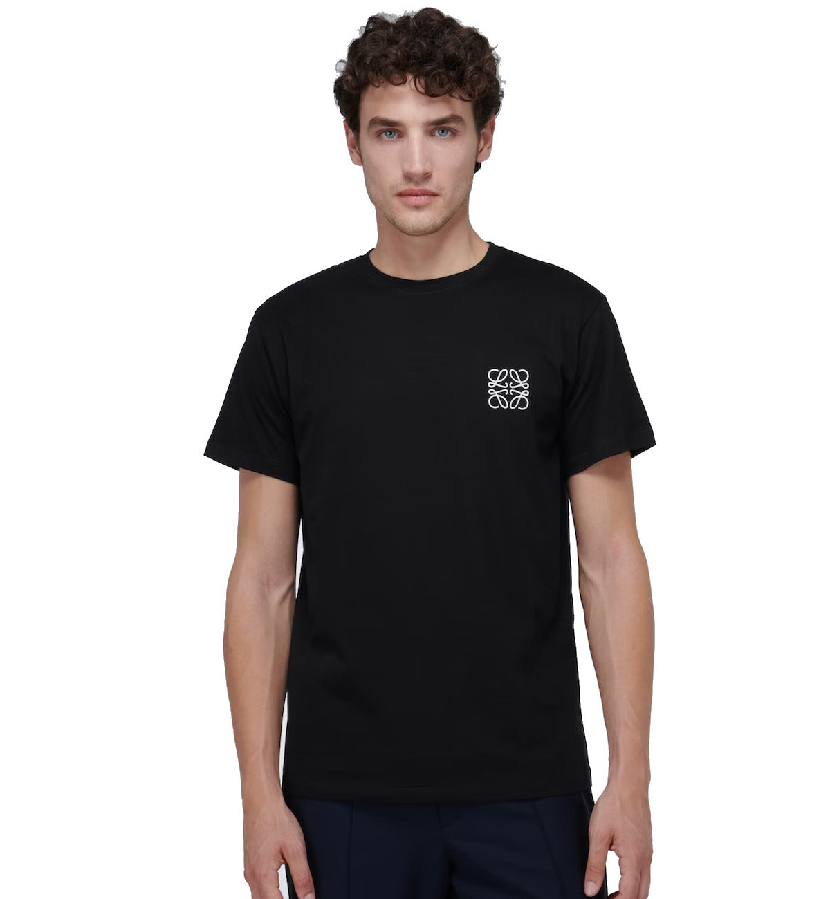 Loewe Anagram Embroidered T-Shirt (Black)