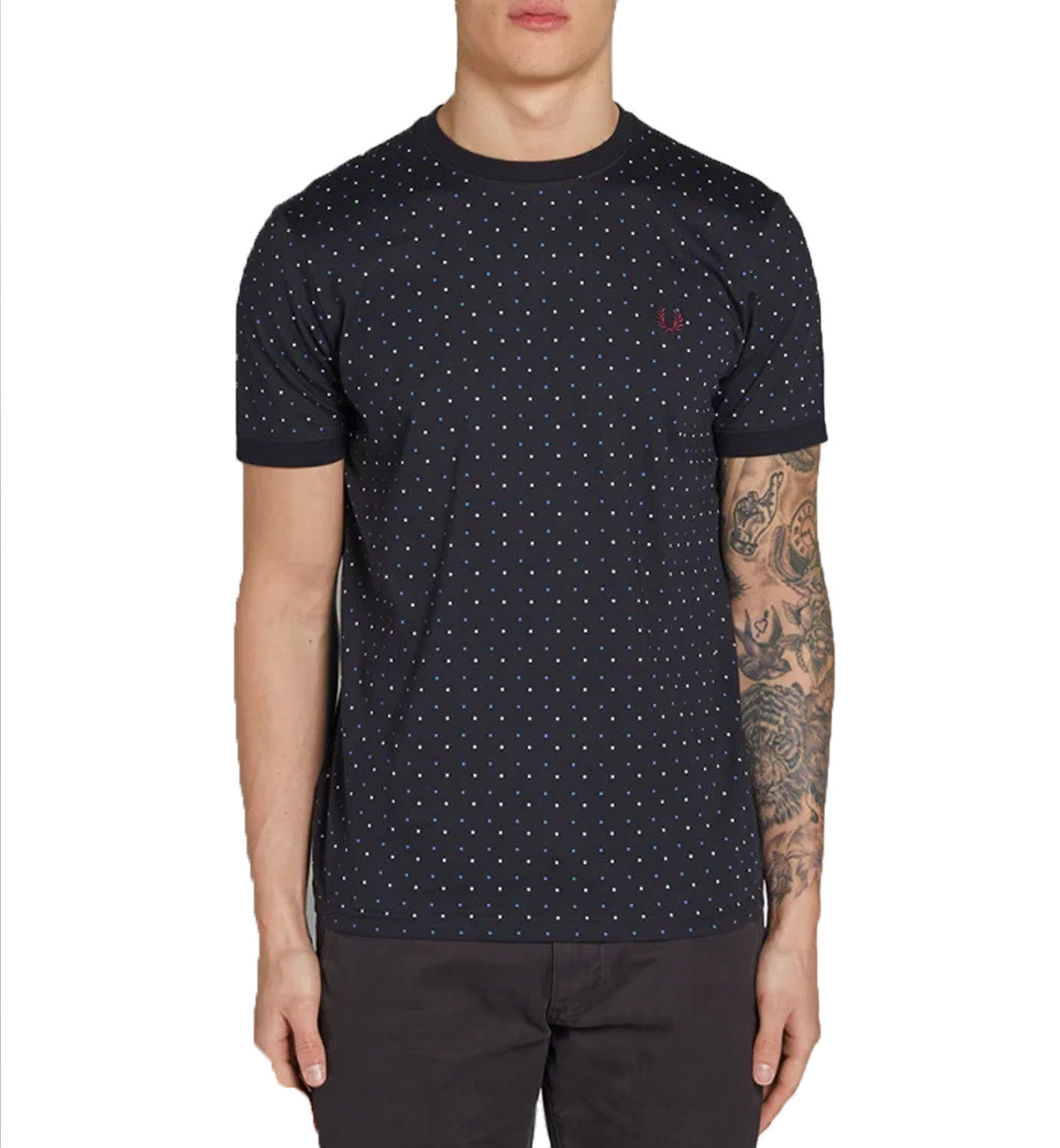Fred Perry Dot T-Shirt (Navy Blue)