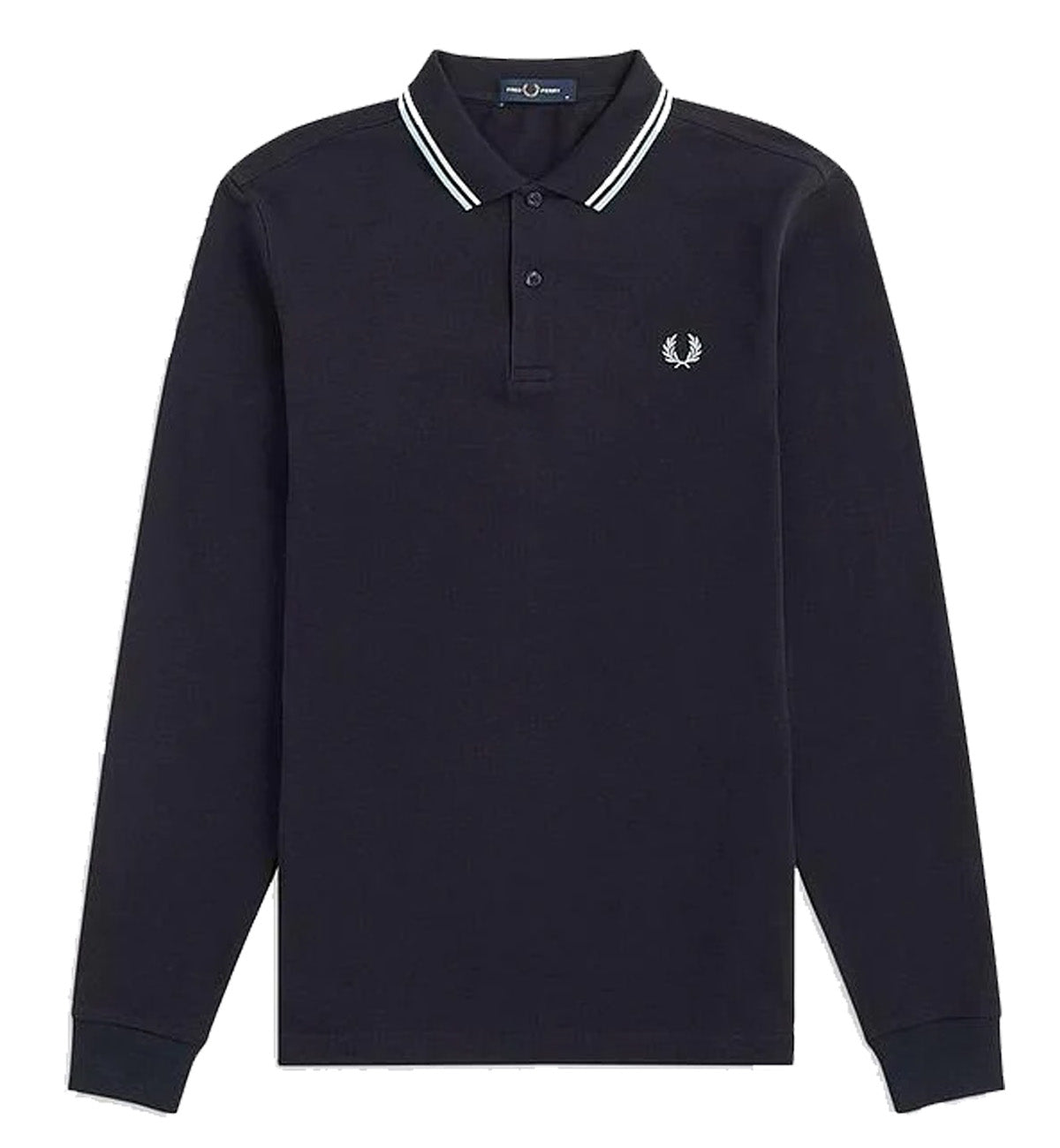 Fred Perry White Twin Tipped Polo Sweatshirt (Black)
