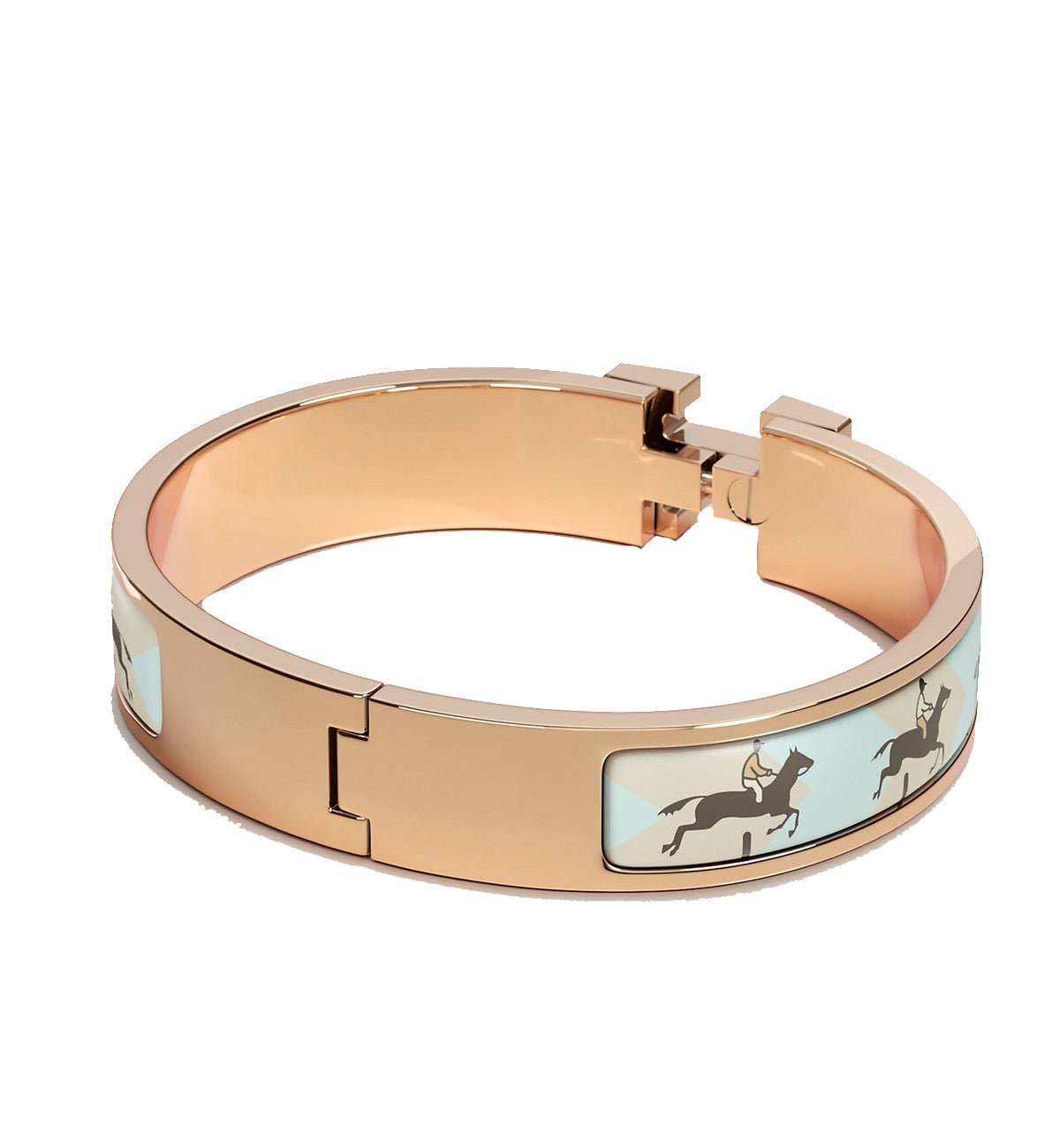 Hermes Clic H Les Allures Bracelet (Cyan)