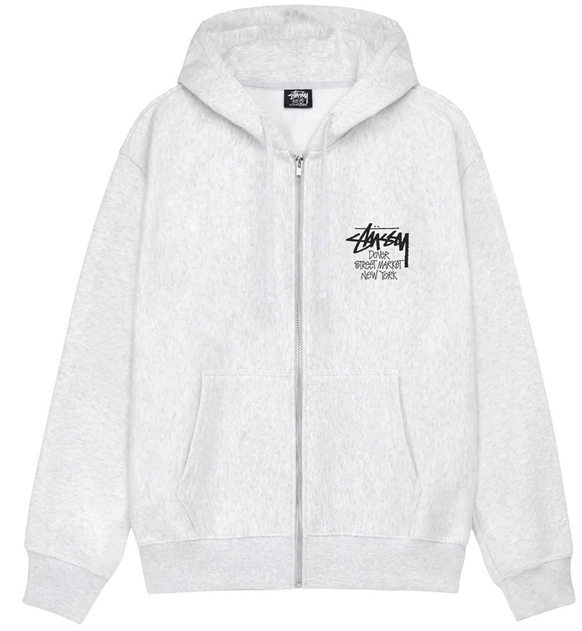 Stussy Dover Street Market Zip Hoodie (Ash Heather)