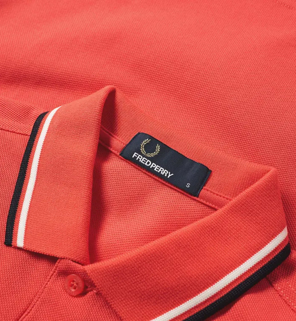 Fred Perry Black White Stripe Tropical Red Polo Shirt