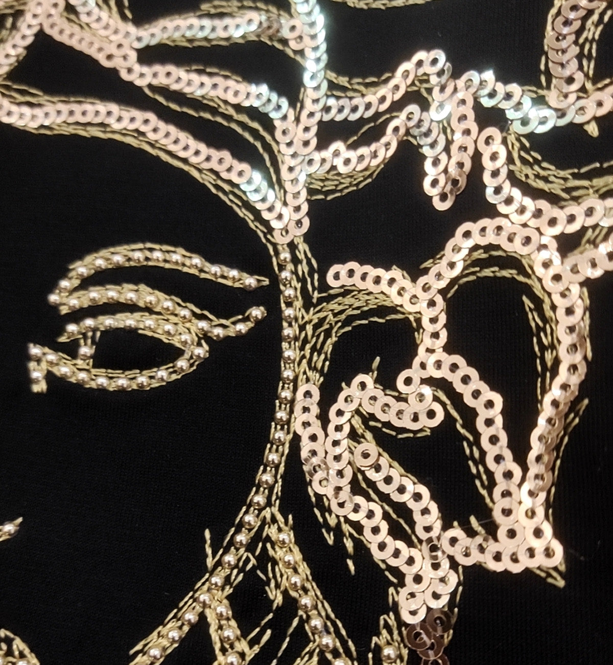 Versace Rhinestone Medusa Head T-Shirt (Black)