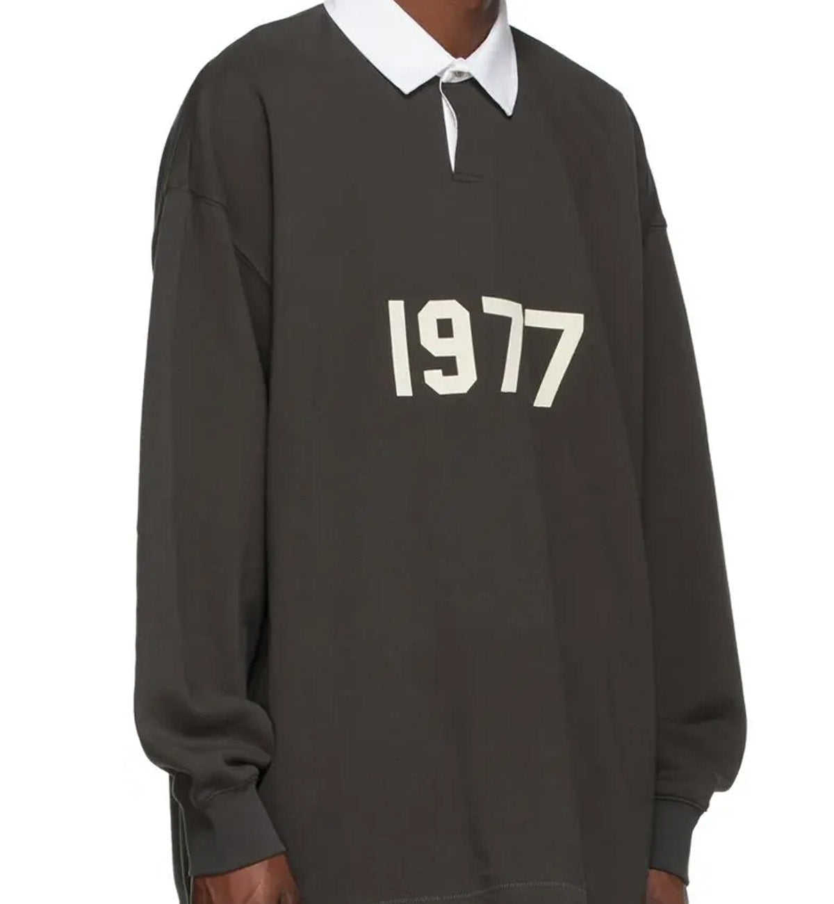 Fear of God Essential 1977 Long Sleeve Polo Tee (Iron)