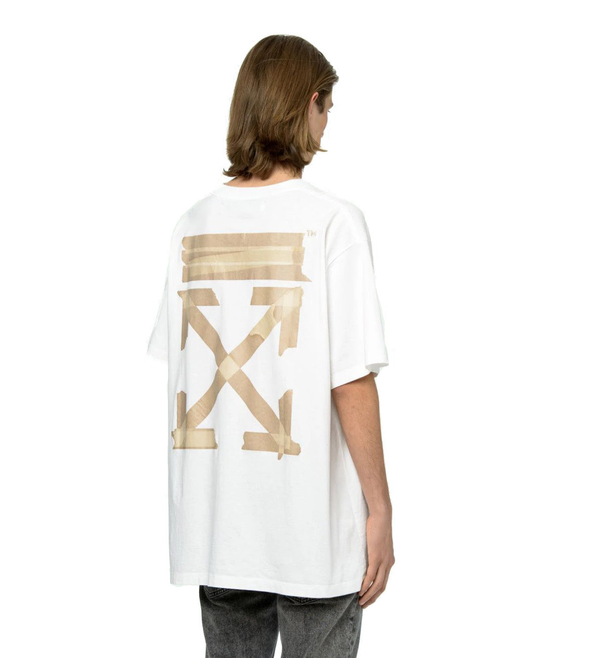 Off-White Cream Tape Arrow T-Shirt (White)