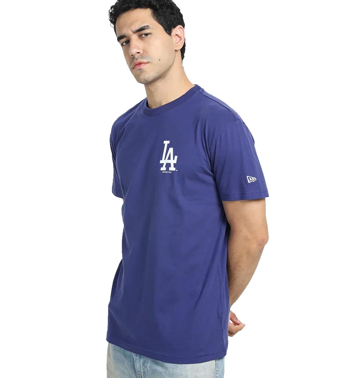 MLB New Era LA Printed White Logo T-shirt (Blue)