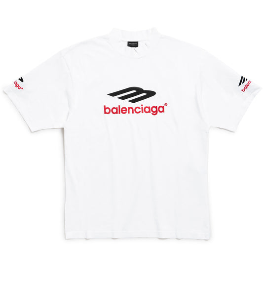 Balenciaga 3B Sports Icon T-shirt Medium Fit In White