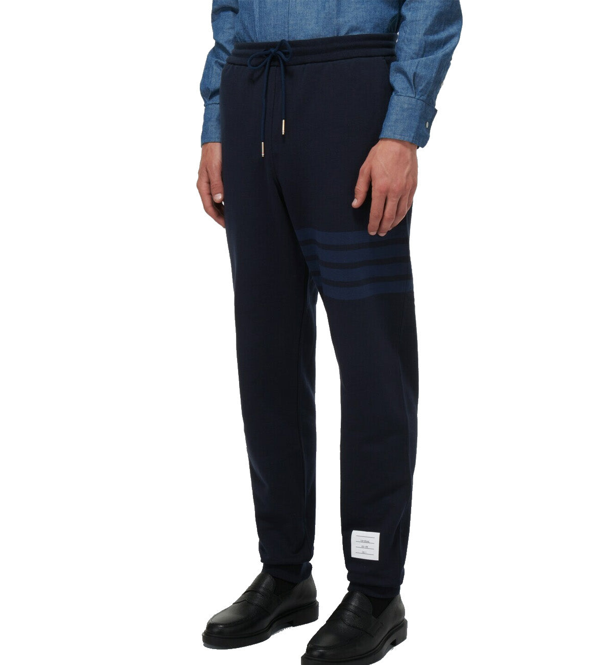 Thom Browne 4 Bar Raglan Crew Sweatpants (Navy)