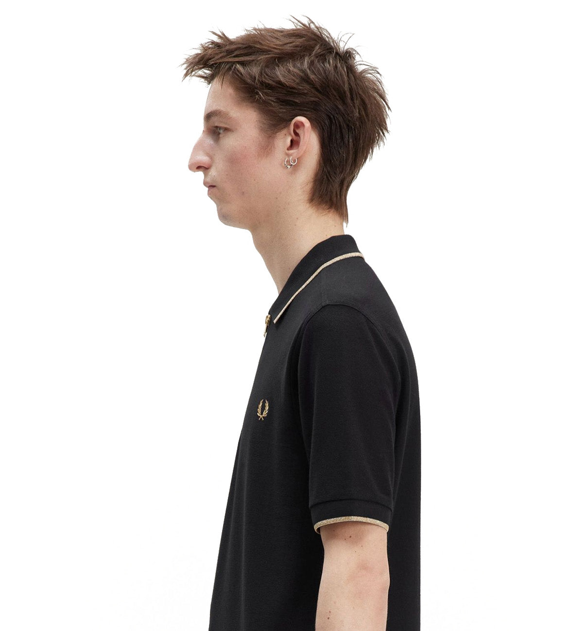Fred Perry Neck Zip Crepe Piqué Polo Shirt