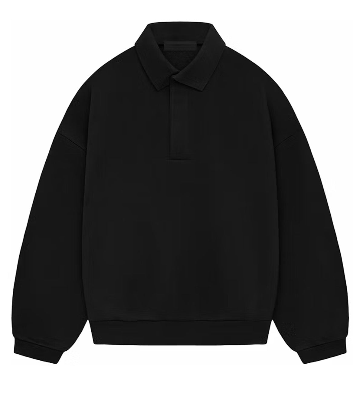Fear of God - Essentials Long Sleeve Polo Shirt SS24 (Jet Black)