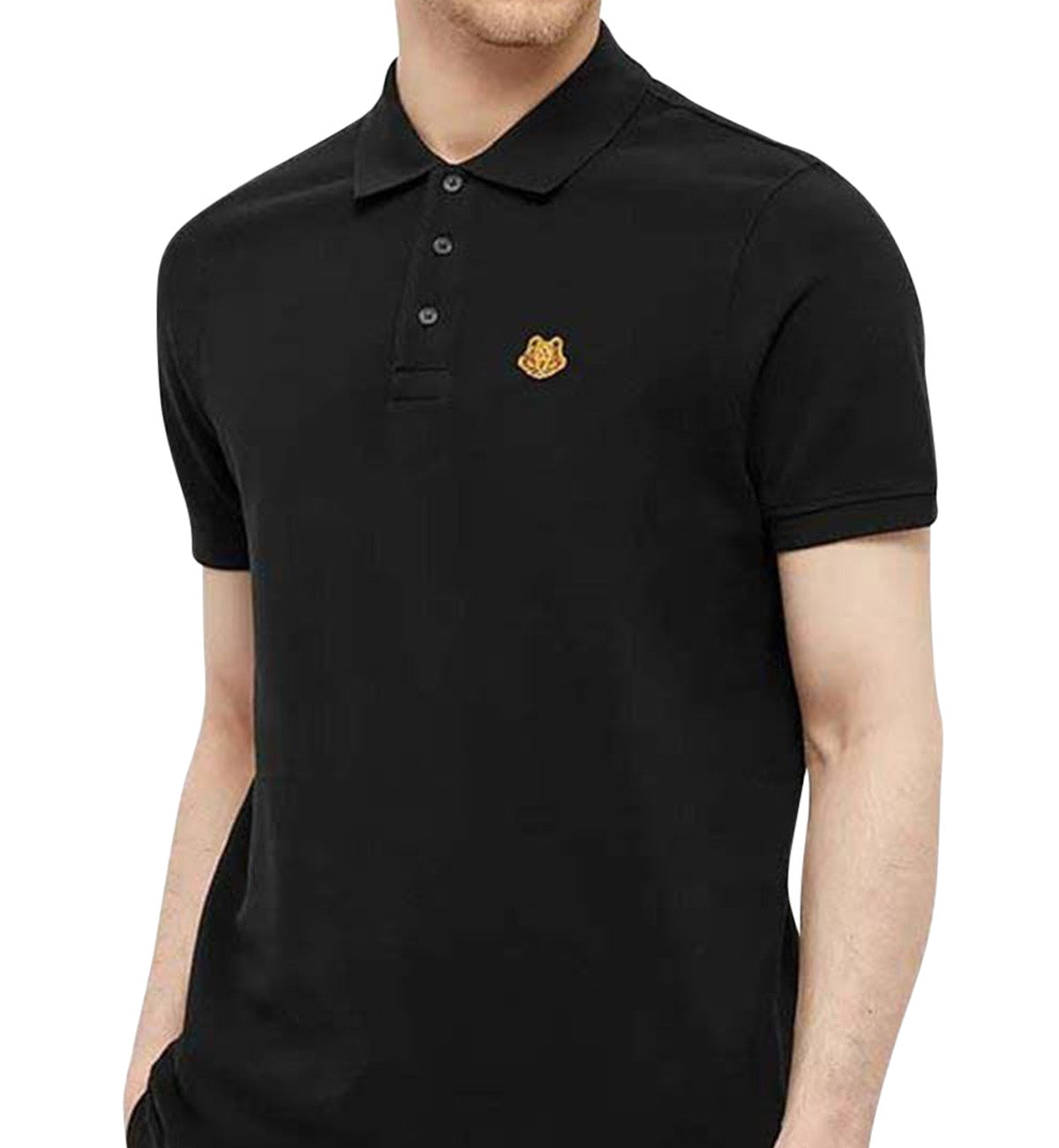 Kenzo Men's Tiger Chest Polo T-shirt SS23 (Black)