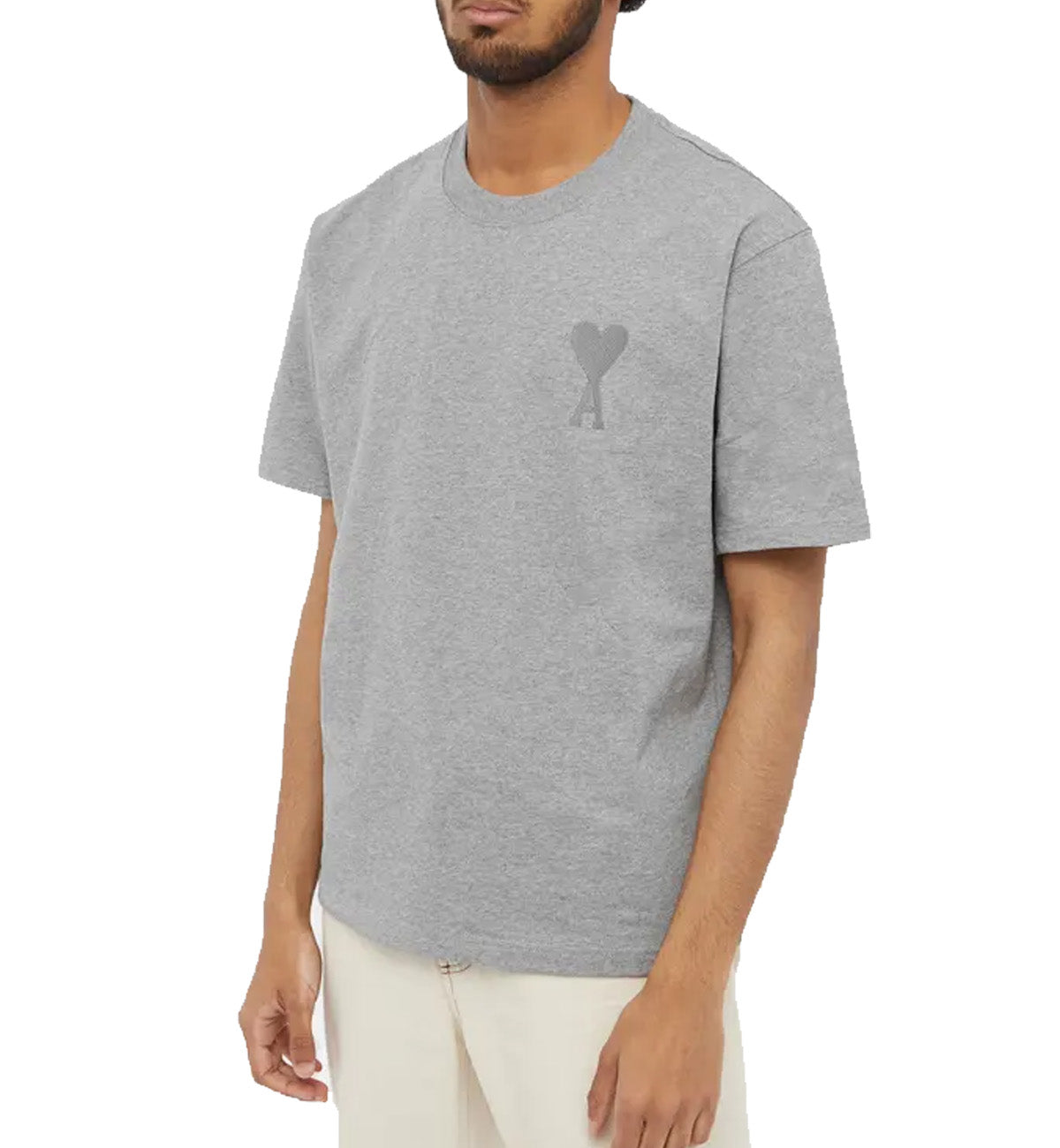 Ami de Coeur Embroidered Heart T-shirt (Grey)