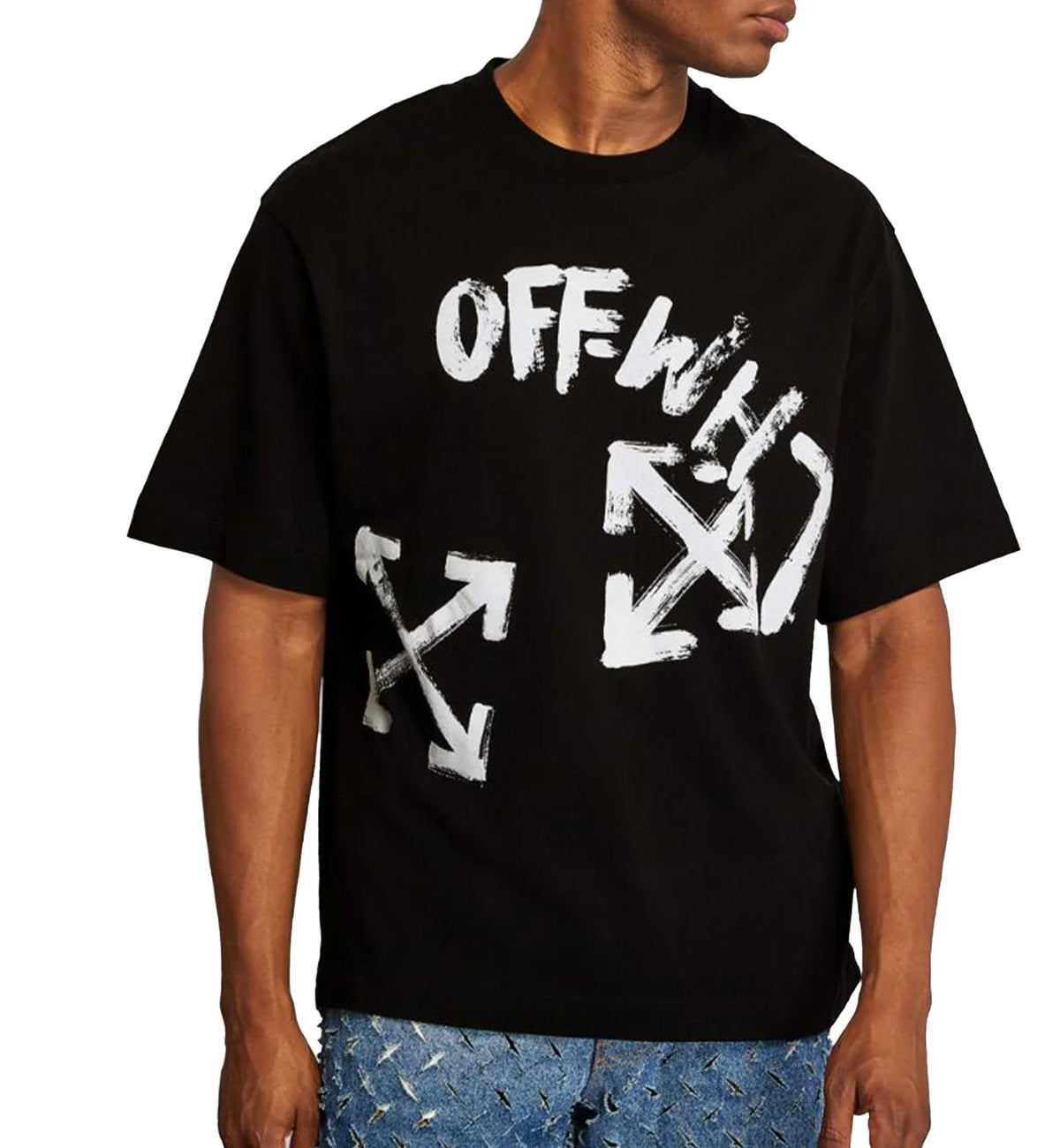 Off-White Paint Script Oversized Tee SS23 (Black)