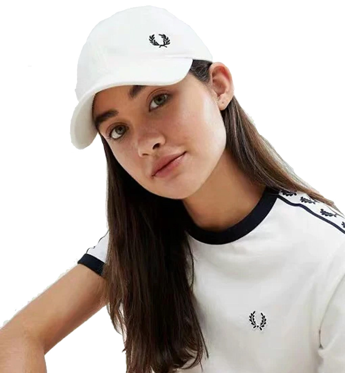 Fred Perry Taped Ringer Tee (White)
