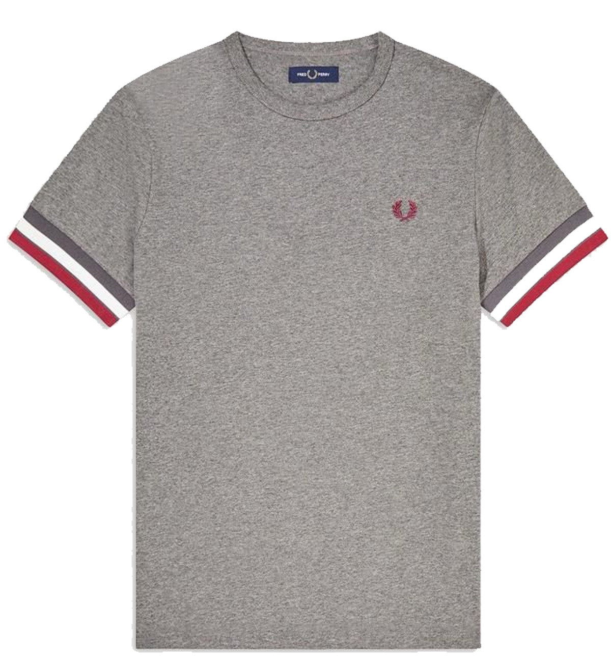 Fred Perry Trio Color Tip Tee (Grey)