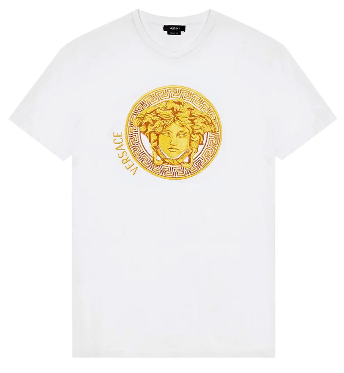 Versace Medusa Amplified Embroidered T-Shirt (White)