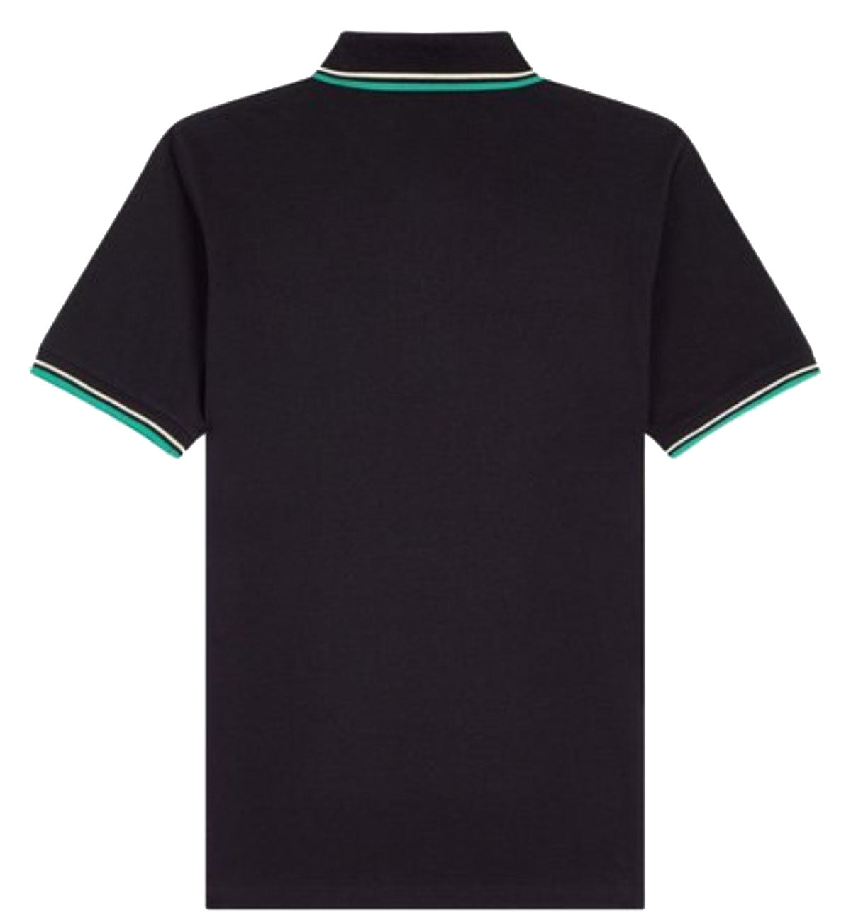 Fred Perry Keppel White Stripe Black Polo Shirt