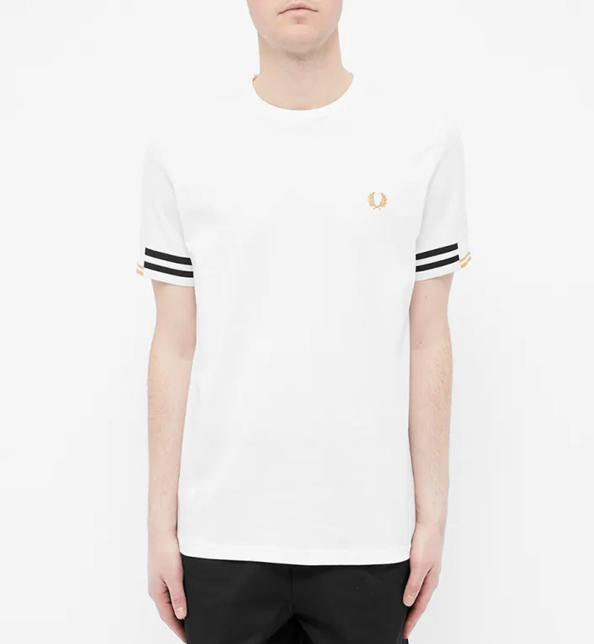 Fred Perry Abstract Cuff Tee (Snow White)