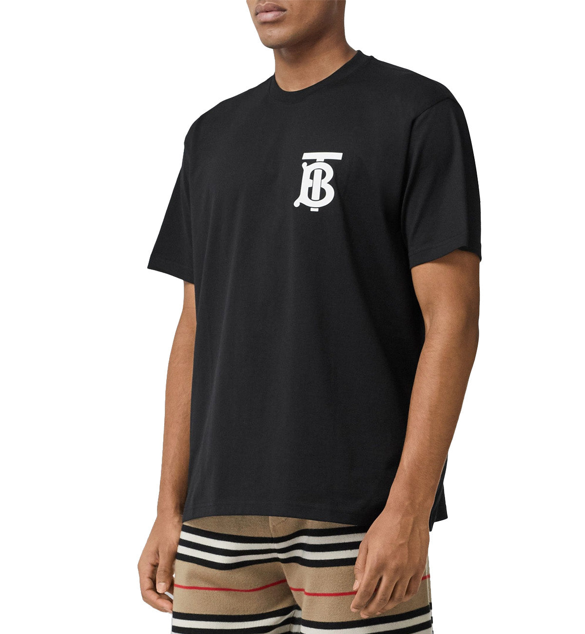 Burberry Monogram Mitif Oversized T-Shirt (Black)