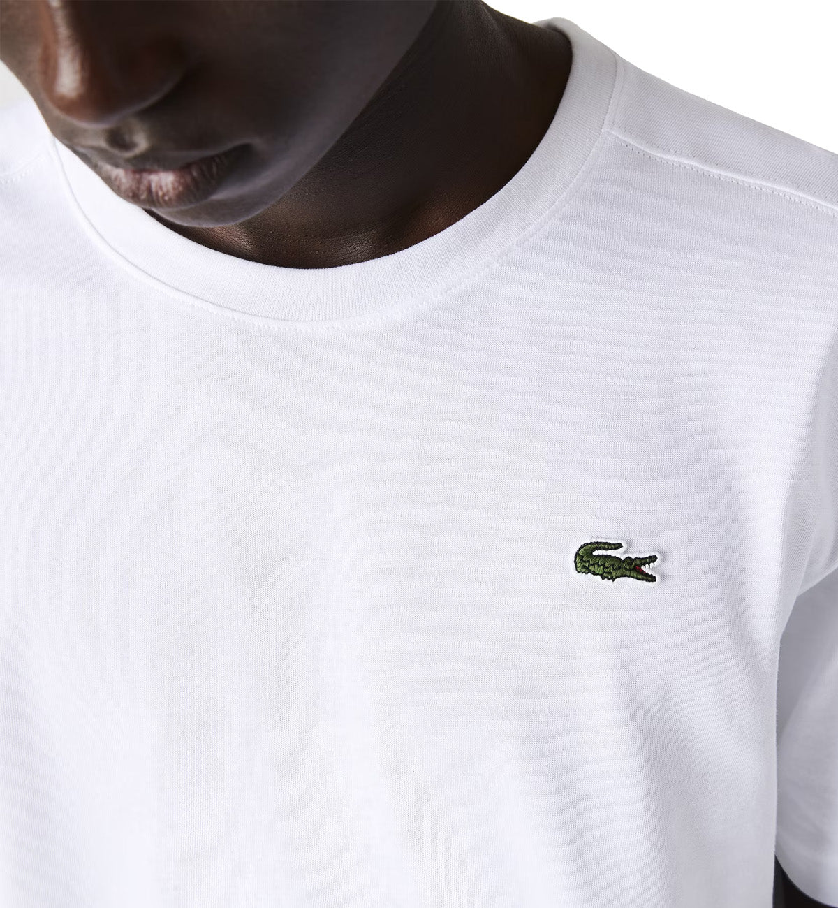Lacoste Round Neck Small Logo T-Shirt (White)