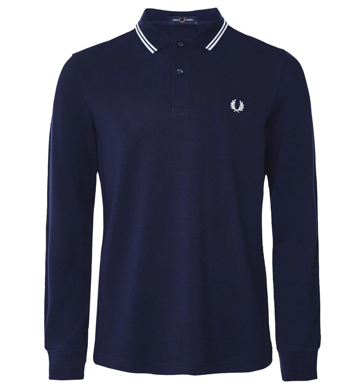 Fred Perry Twin Tipped Polo Sweatshirt (Navy Blue)