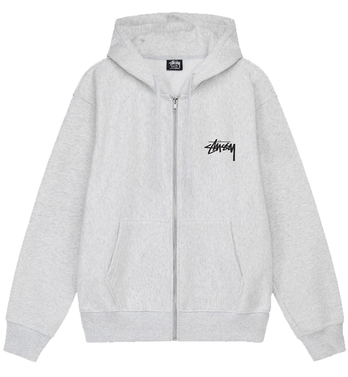 Stussy Burning Stock Zip Hoodie (Grey)