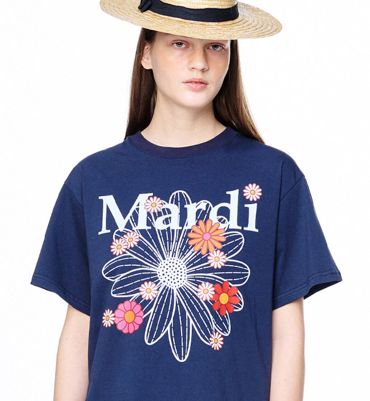 Mardi Mercredi Blossom Mardi T-Shirt (Navy White)