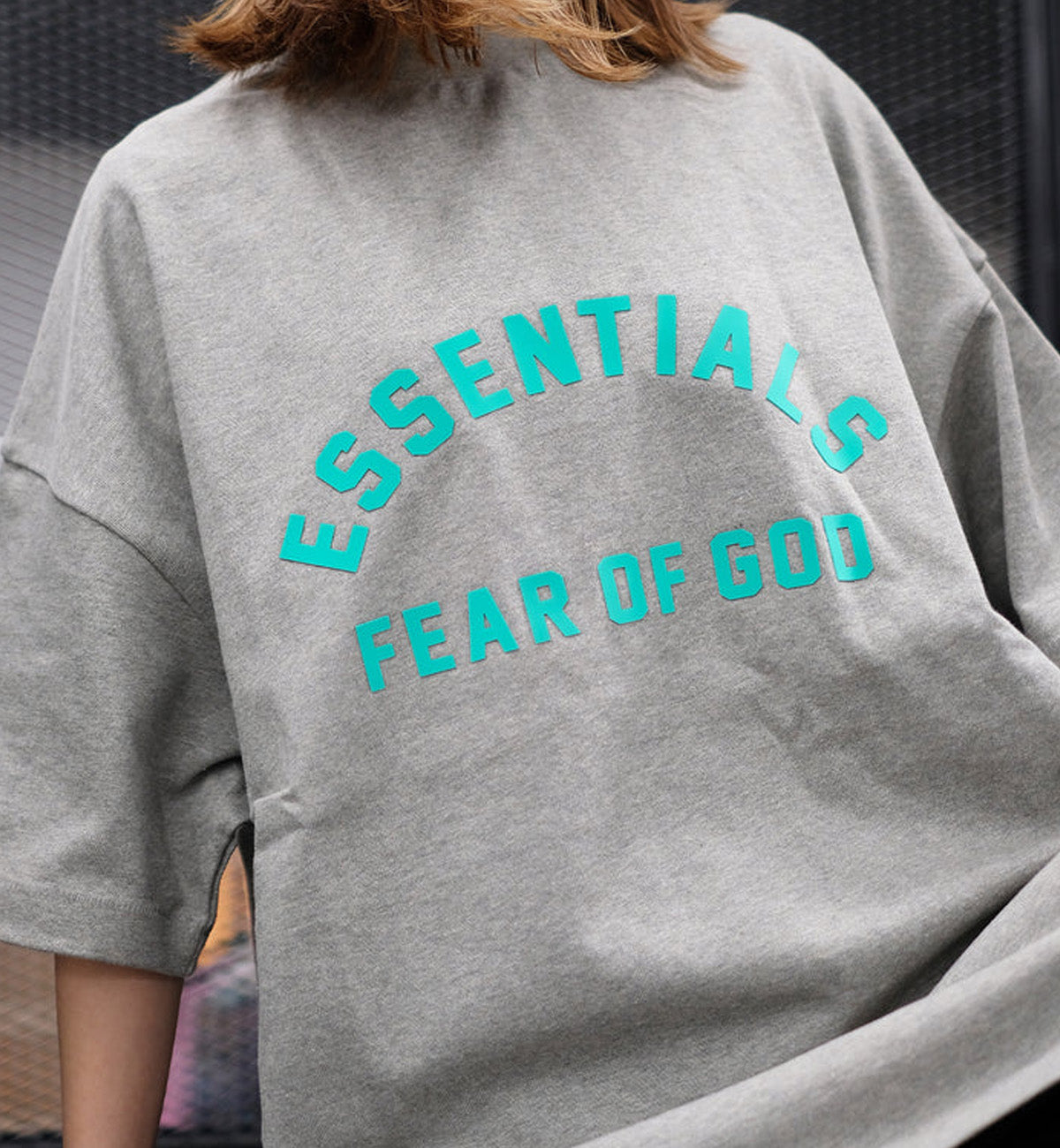 Fear of God Essentials SS23 Bonded Logo Dubai Exclusive Tee (Dark Oatmeal Heather)