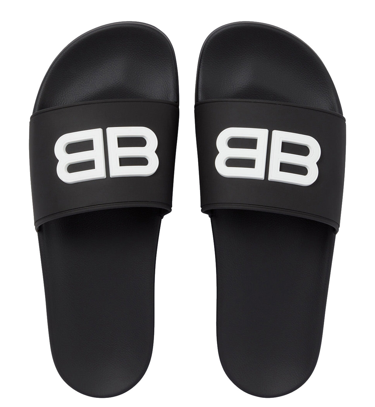 Balenciaga Double B Pool Slides (Black) – The Factory KL