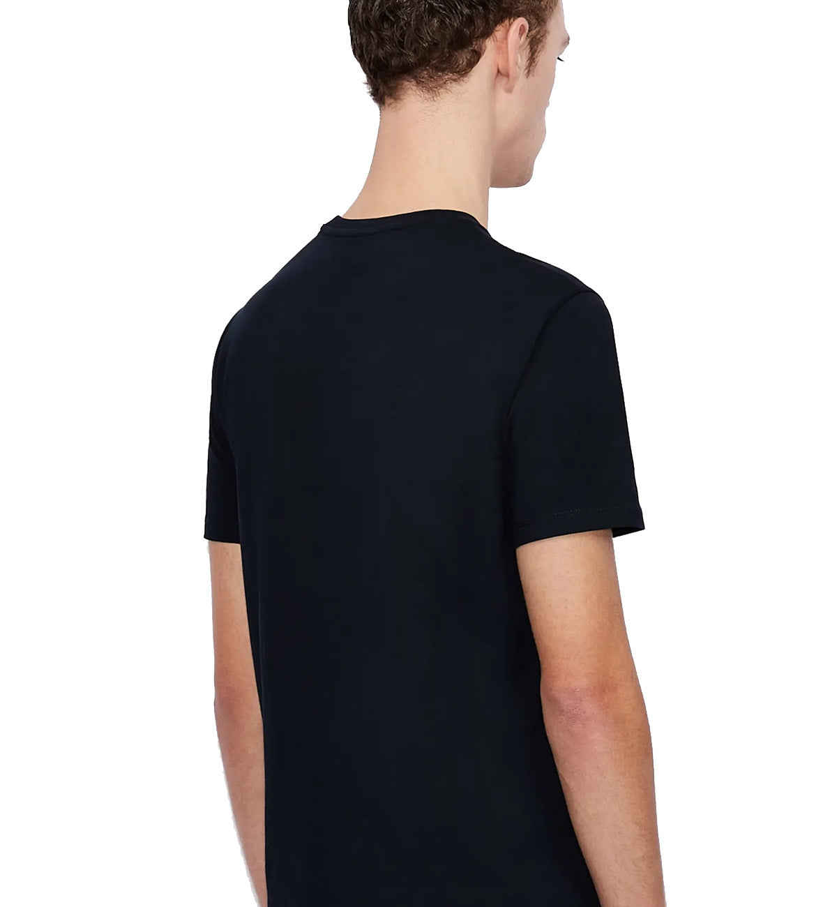 Armani Exchange Slim Fit Center Logo Tee (Black)