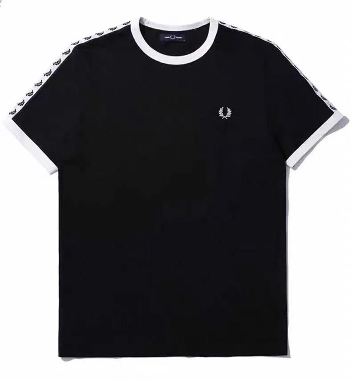 Fred Perry Taped Ringer Tee (Black)