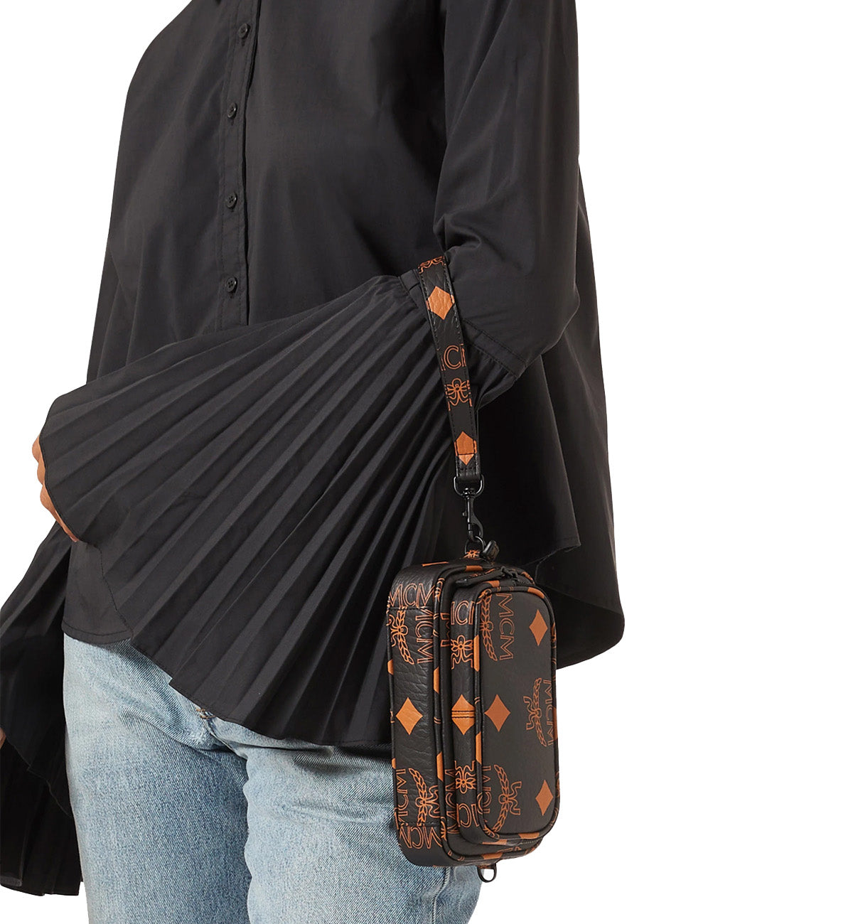 MCM Mini Aren Crossbody Bag Visetos Monogram Canvas