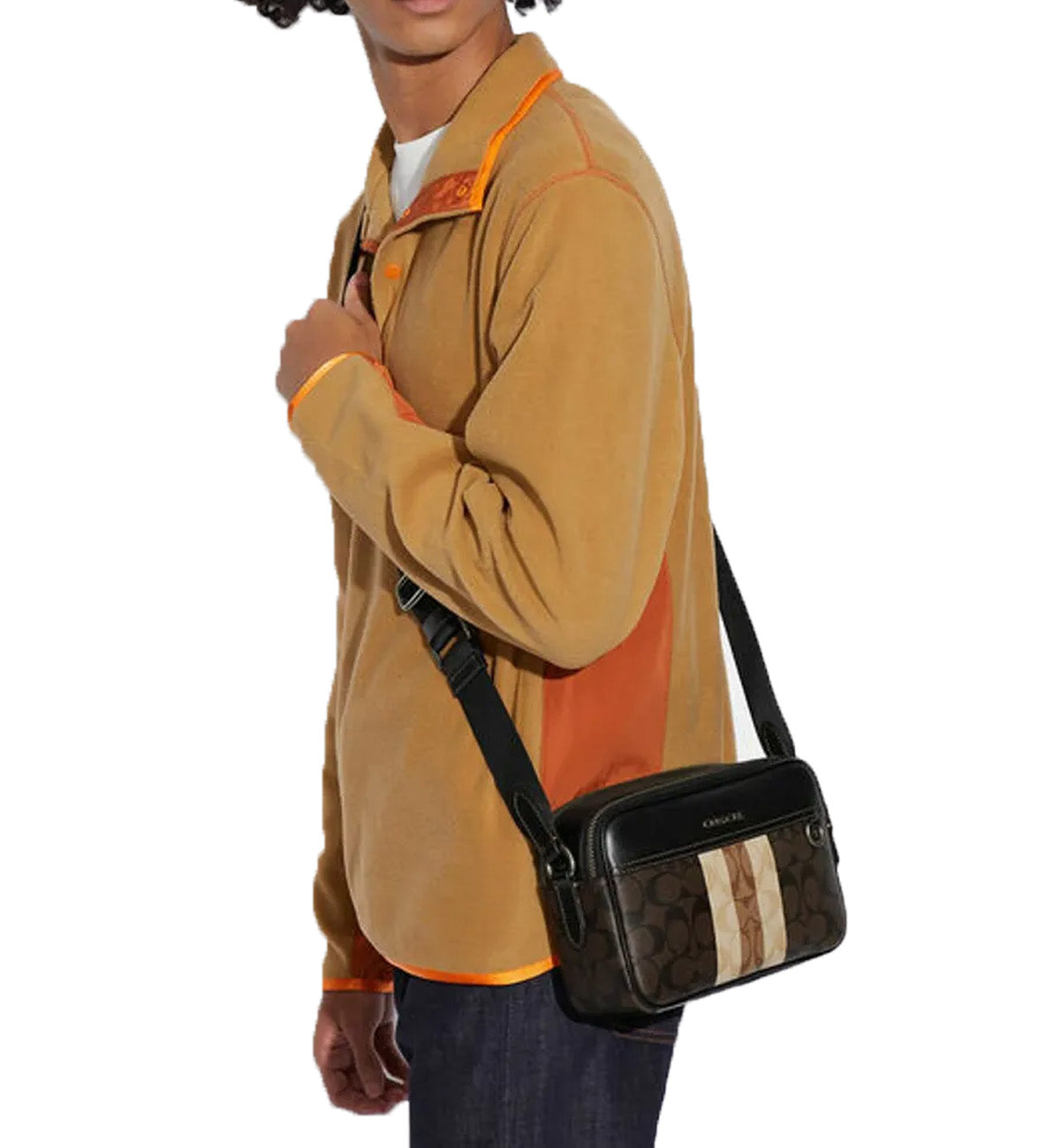 Coach Graham Crossbody Stripe Signature Canvas