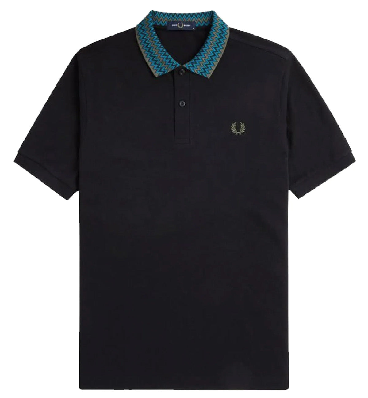 Fred Perry Woven Design Contrast Polo Shirt
